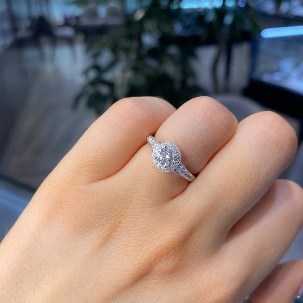 Fairy | Diamond Engagement Ring On Womans Hand - Gear Jewellers Dublin