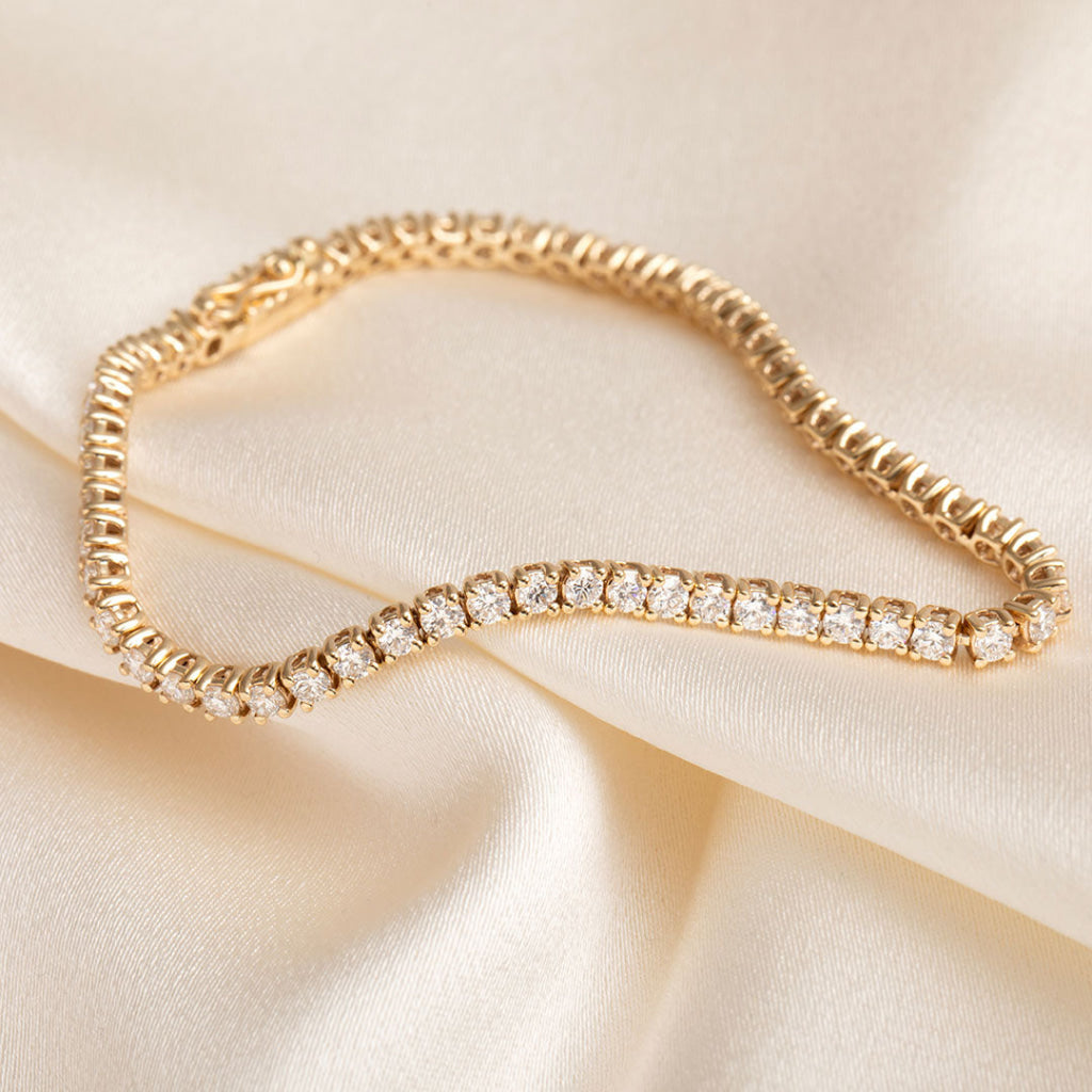Faith - 3ct | 9ct Gold Lab Grown Tennis Bracelet - Bracelet