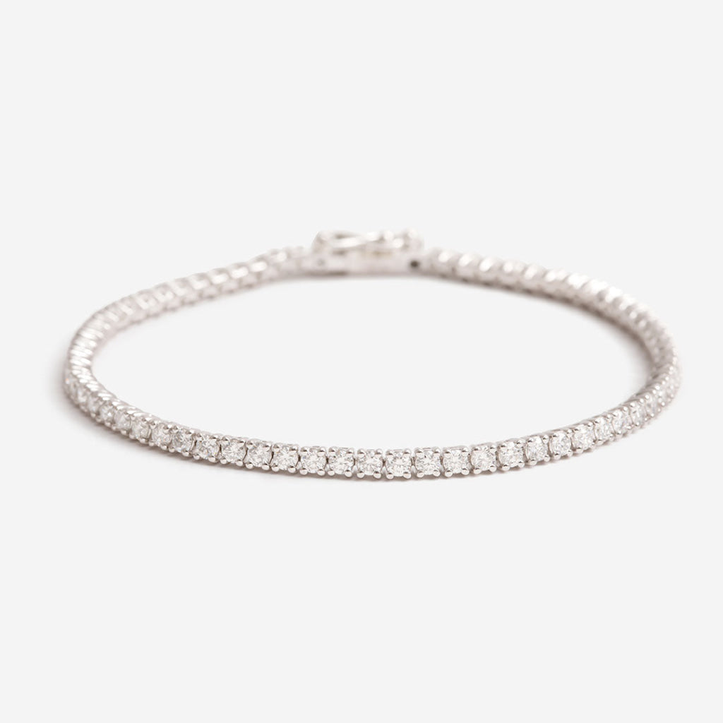 Faith - 3ct | 9ct White Gold Lab Grown Tennis Bracelet