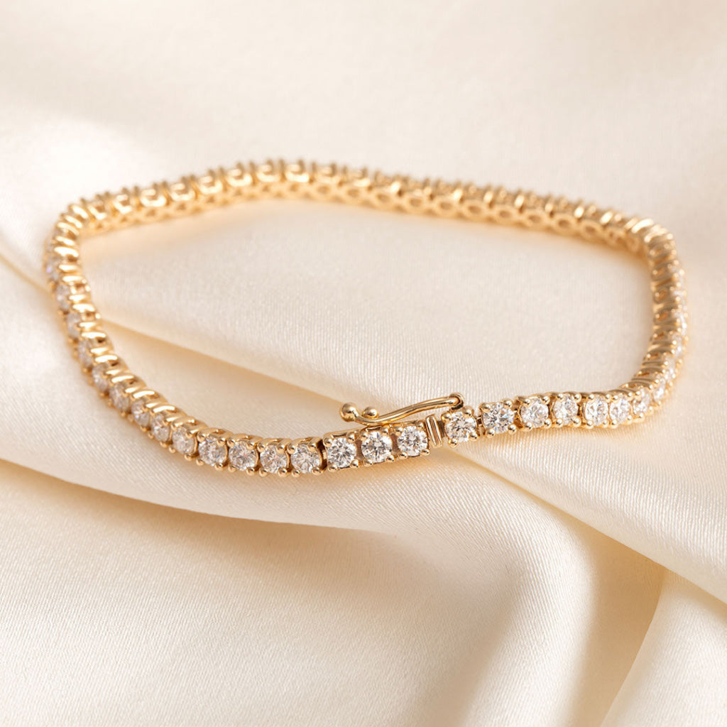Faith - 5ct | 9ct Gold Lab Grown Tennis Bracelet - Bracelet