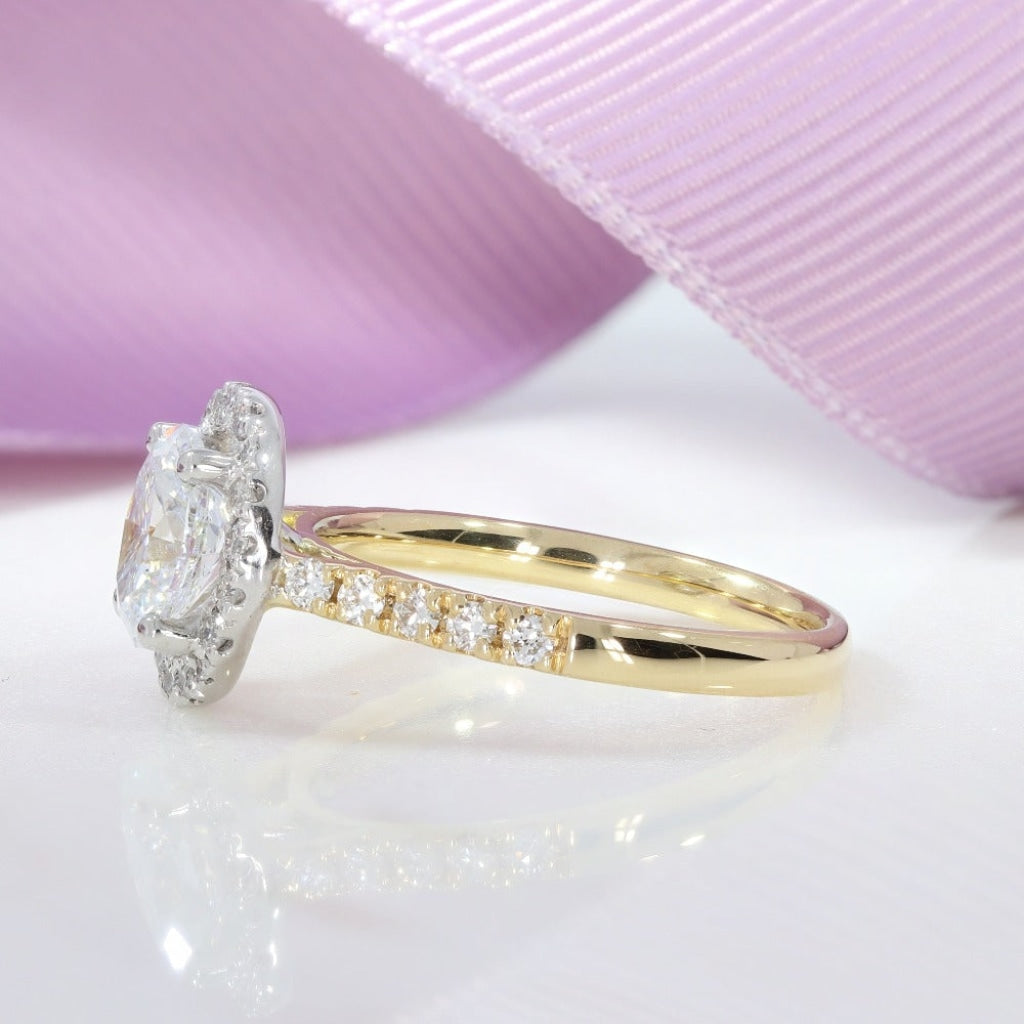 Faith | Lab Grown Diamond Engagement Ring side view