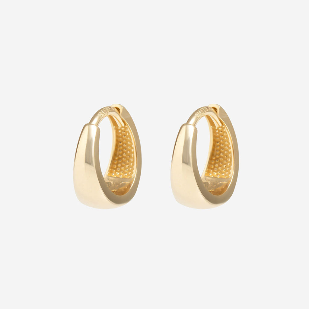gold huggie earrings