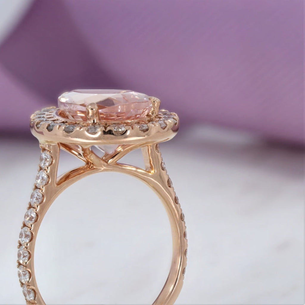 FLAMINGO | Morganite Diamond Ring - Rings