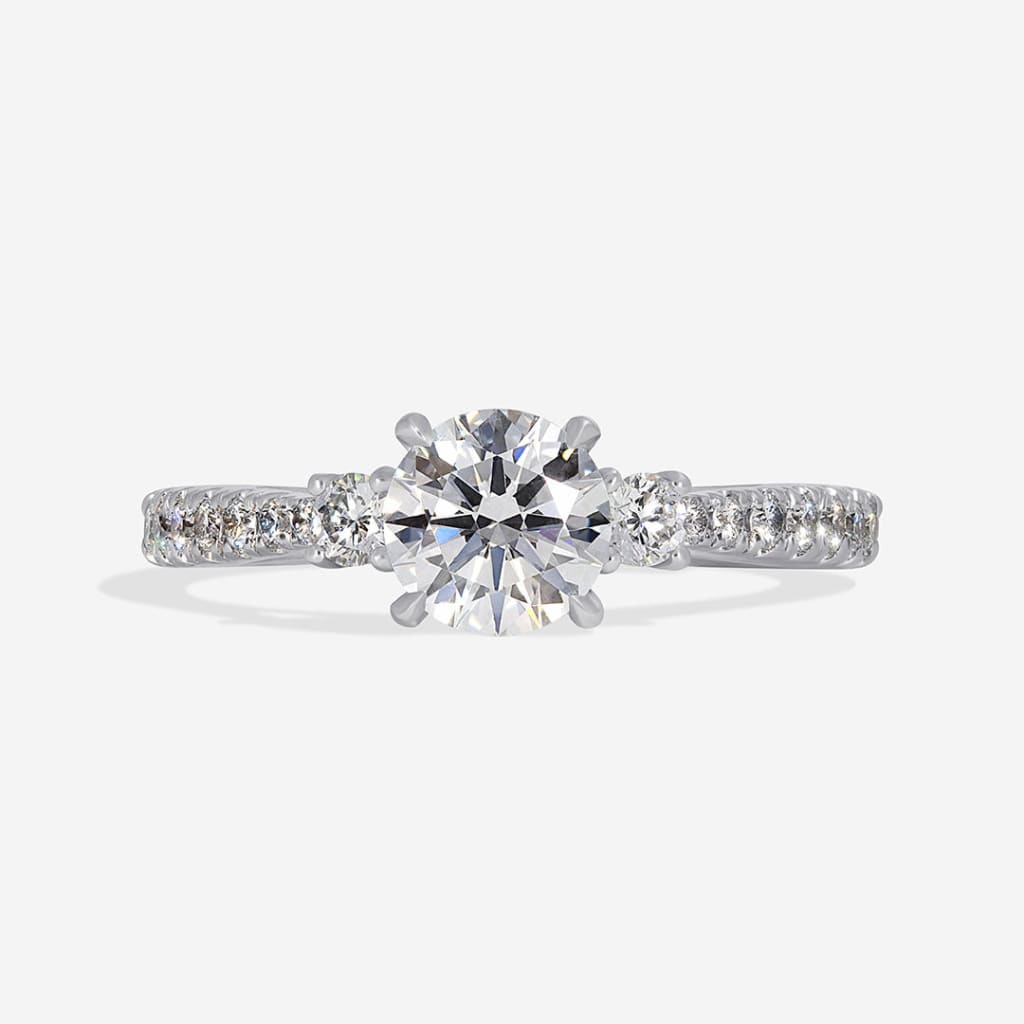 FLEUR 1.40ct | Round Solitaire Lab Grown Diamond Engagement Ring in Platinum