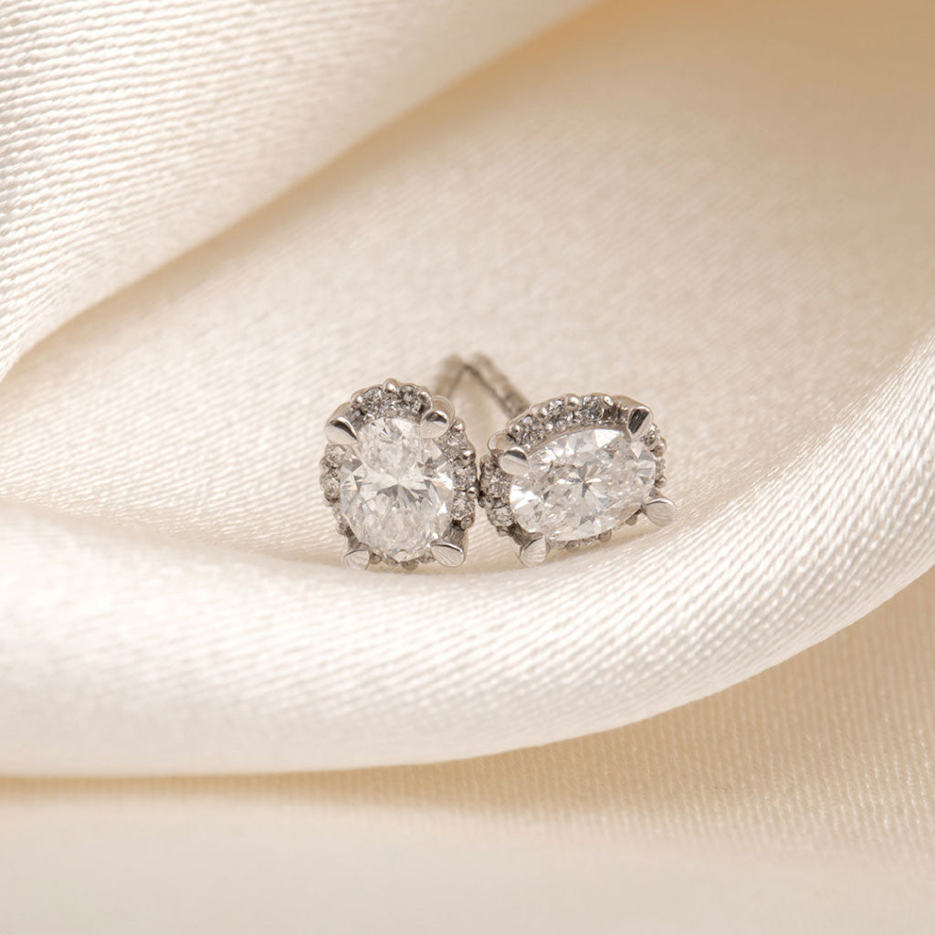 Franklin Diamond Earrings | 18ct White Gold - Earrings