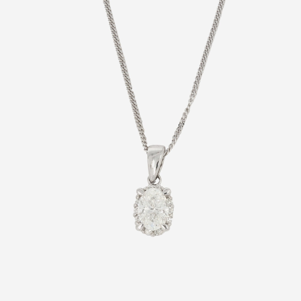 18ct white online gold necklace