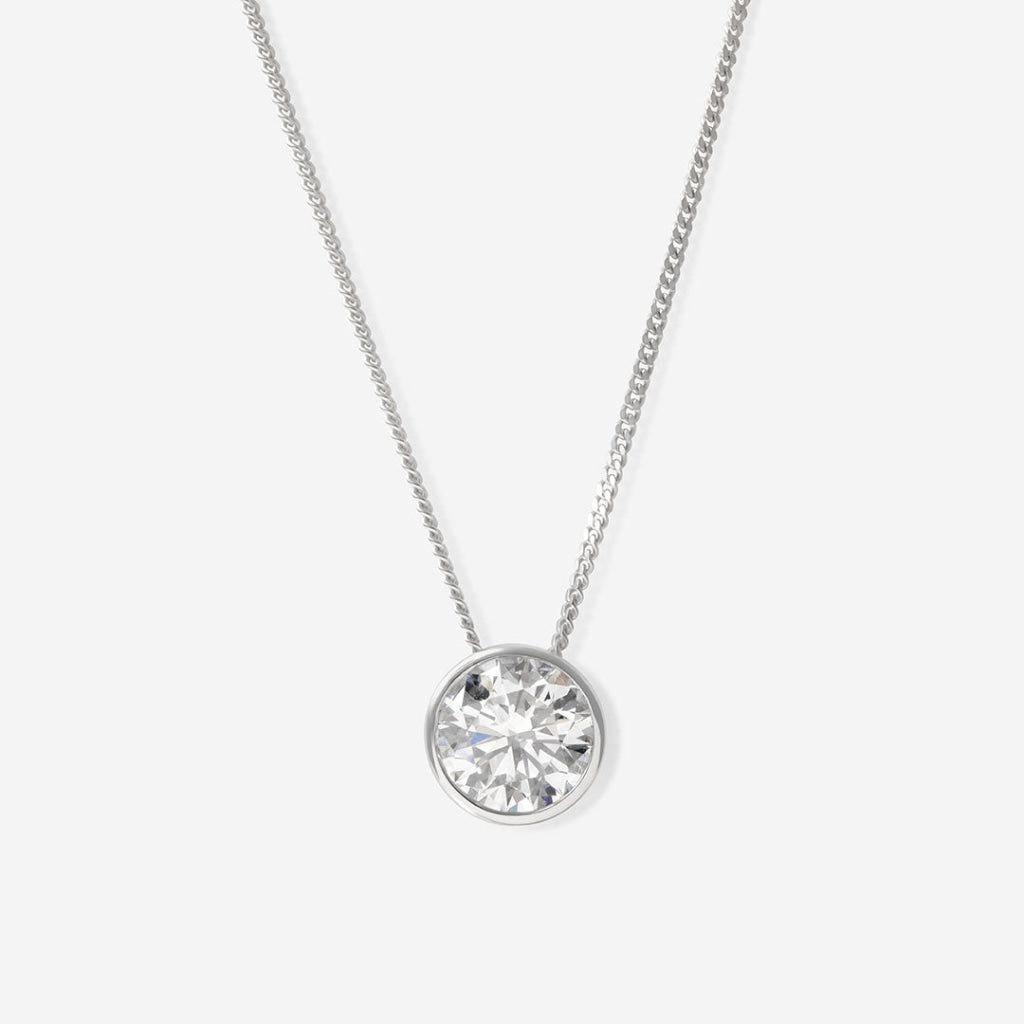 Freda Round Cut.50ct Lab Grown Diamond Necklace | 9ct Gold