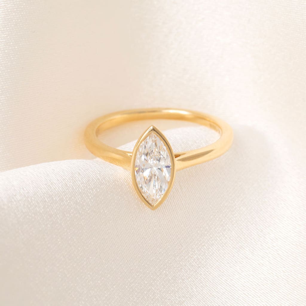 FREDA | Marquise Bezel Set Lab Diamond in 18ct Gold 1.00ct