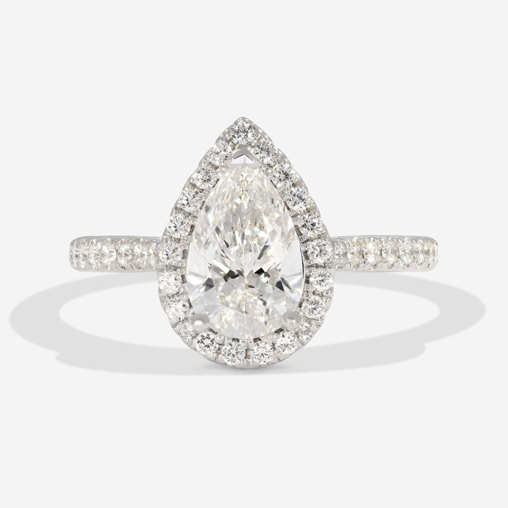 GENEVA 1.60ct | Pear Halo Lab Grown Diamond Engagement Ring