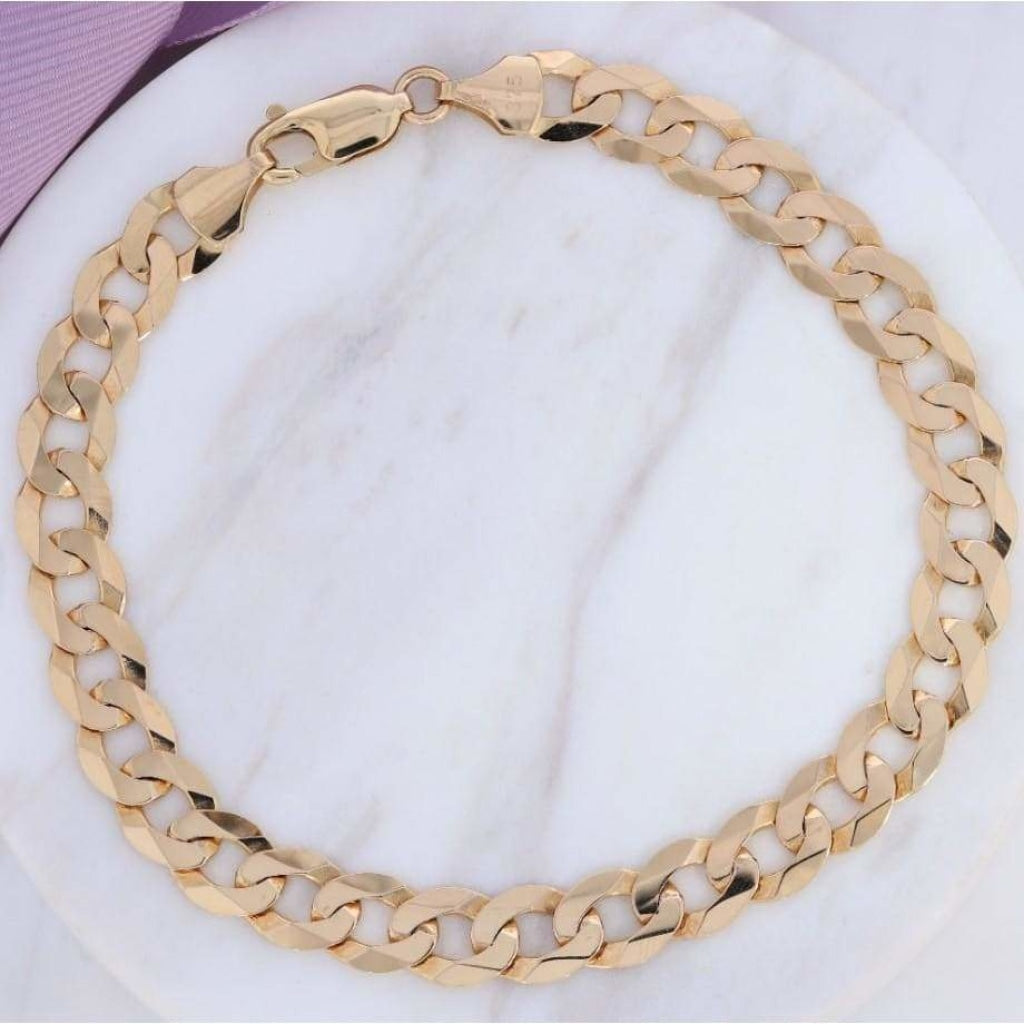 Gents Curb Bracelet | 9ct Gold - Bracelet