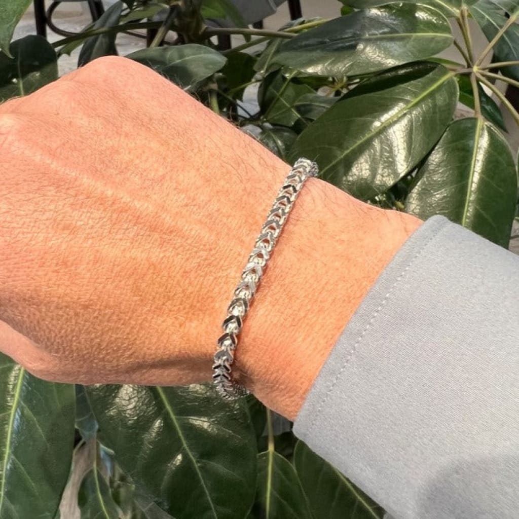 Mens silver bracelets