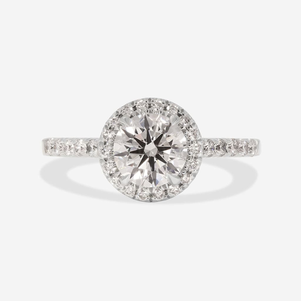 GEORGIA 1.35ct | Round Halo Lab Grown Diamond Engagement Ring in Platinum