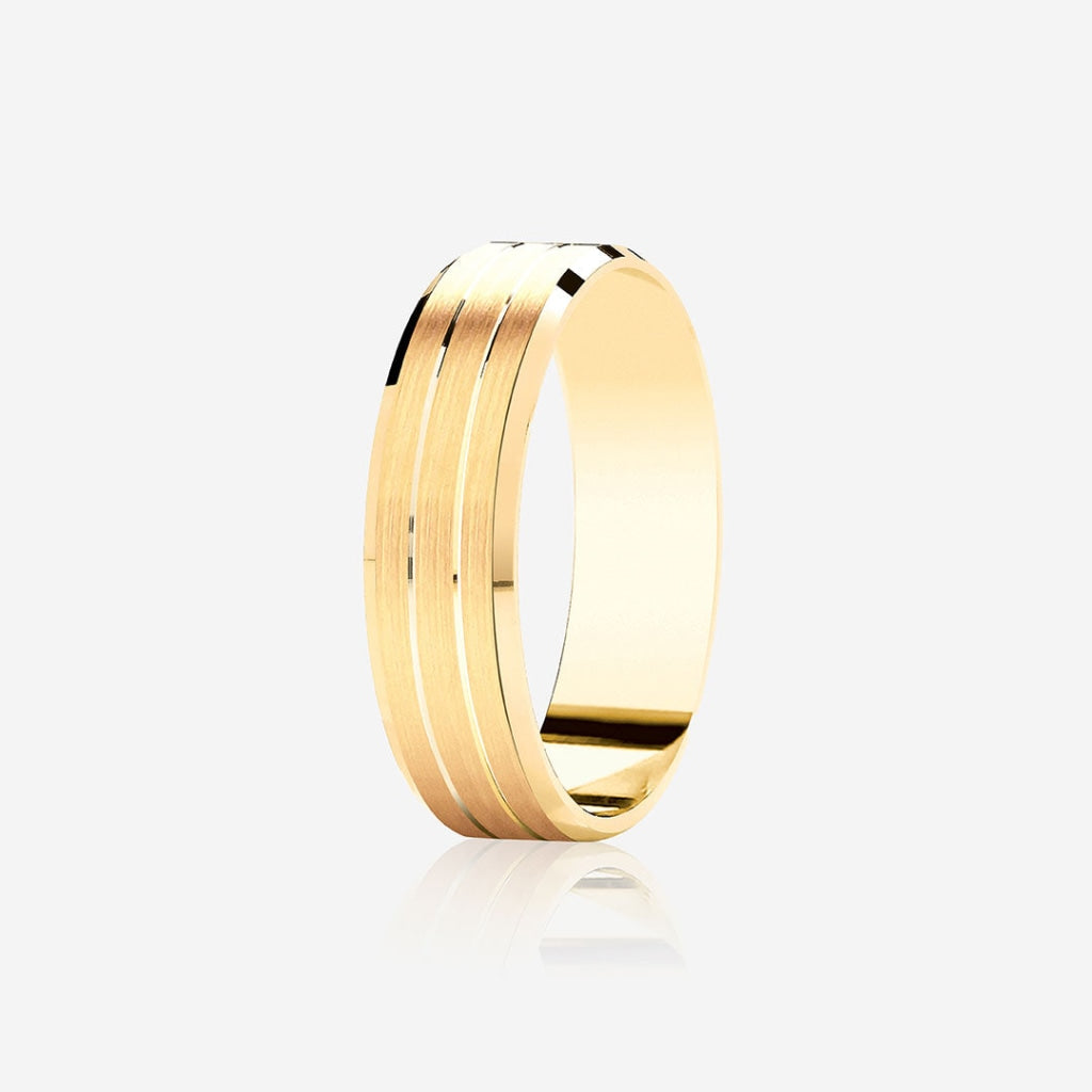 3 Stripe Wedding Ring | 9ct Gold  Mend wedding rings dublin