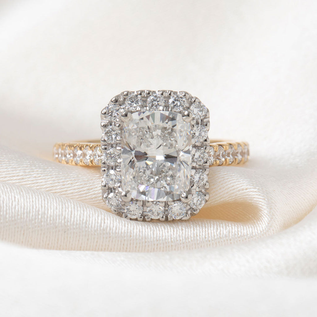 GODIVA 3.25ct | Cushion Halo Lab Grown Diamond Engagement