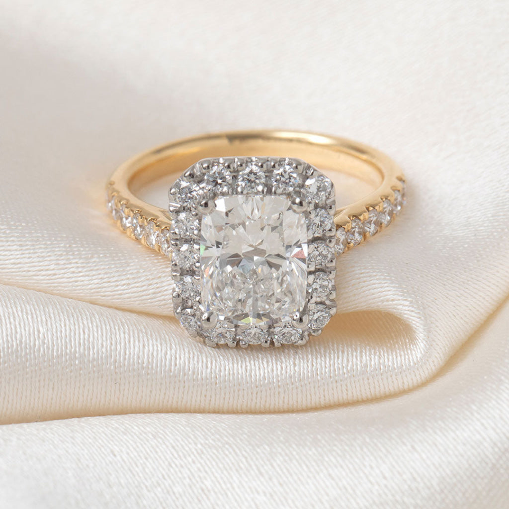 GODIVA 3.25ct | Cushion Halo Lab Grown Diamond Engagement