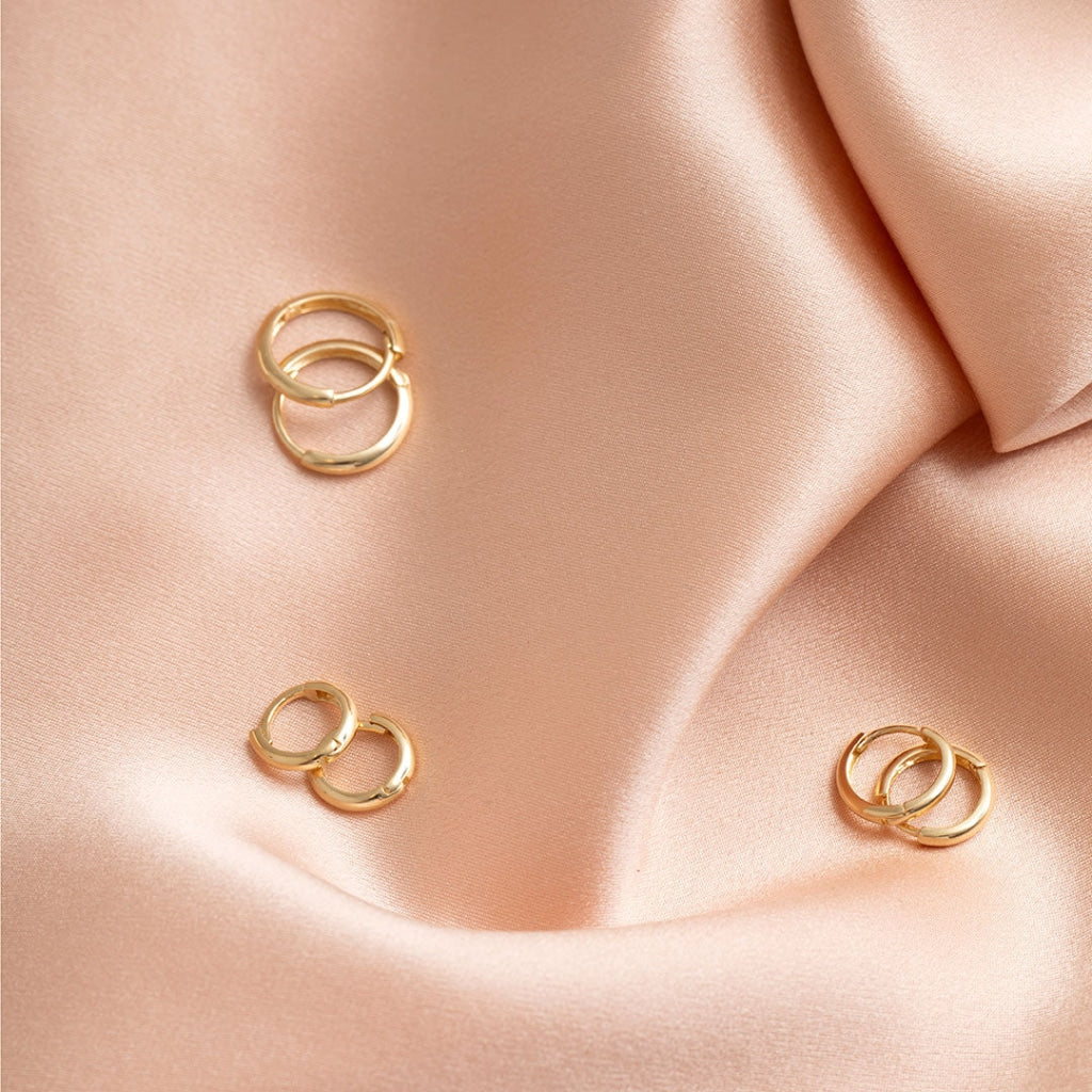Golden Huggie Earrings - 9mm | 9ct Gold