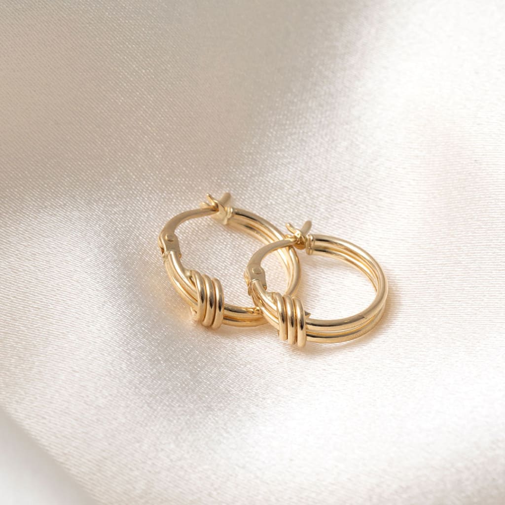 Golden Loop Hoop Earrings | 9ct Gold - Earrings