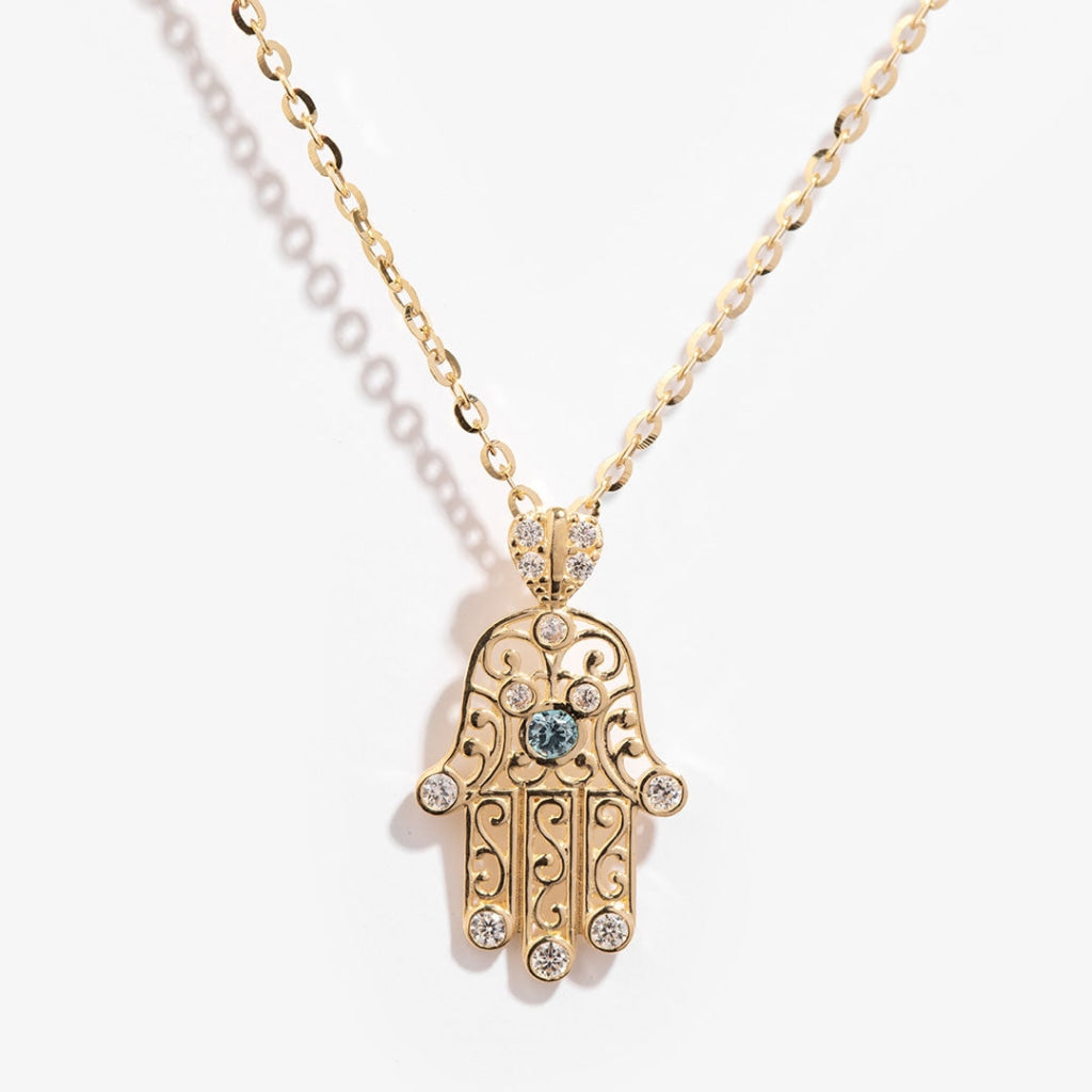Hamsa Hand Necklace  9ct Gold - Gear Jewellers