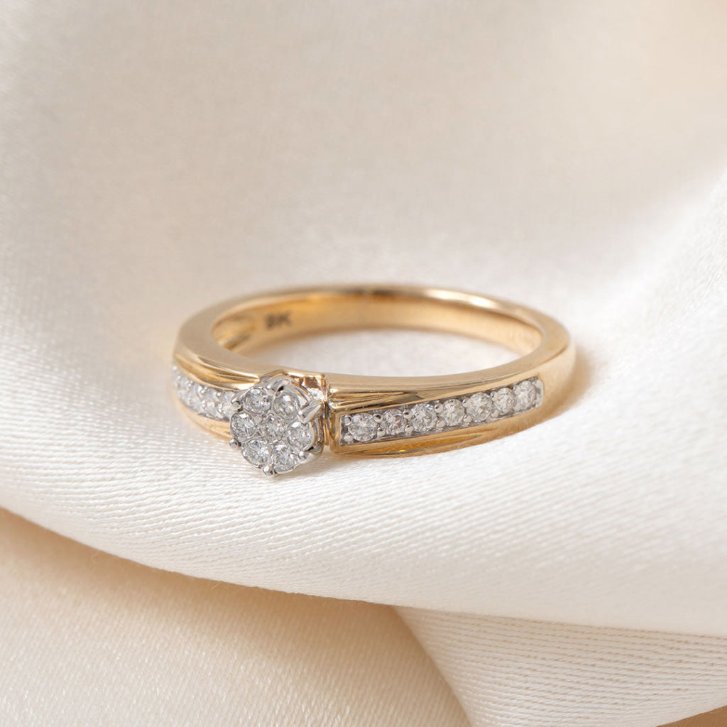 HARPER 0.25ct | Round Cluster Diamond Engagement Ring