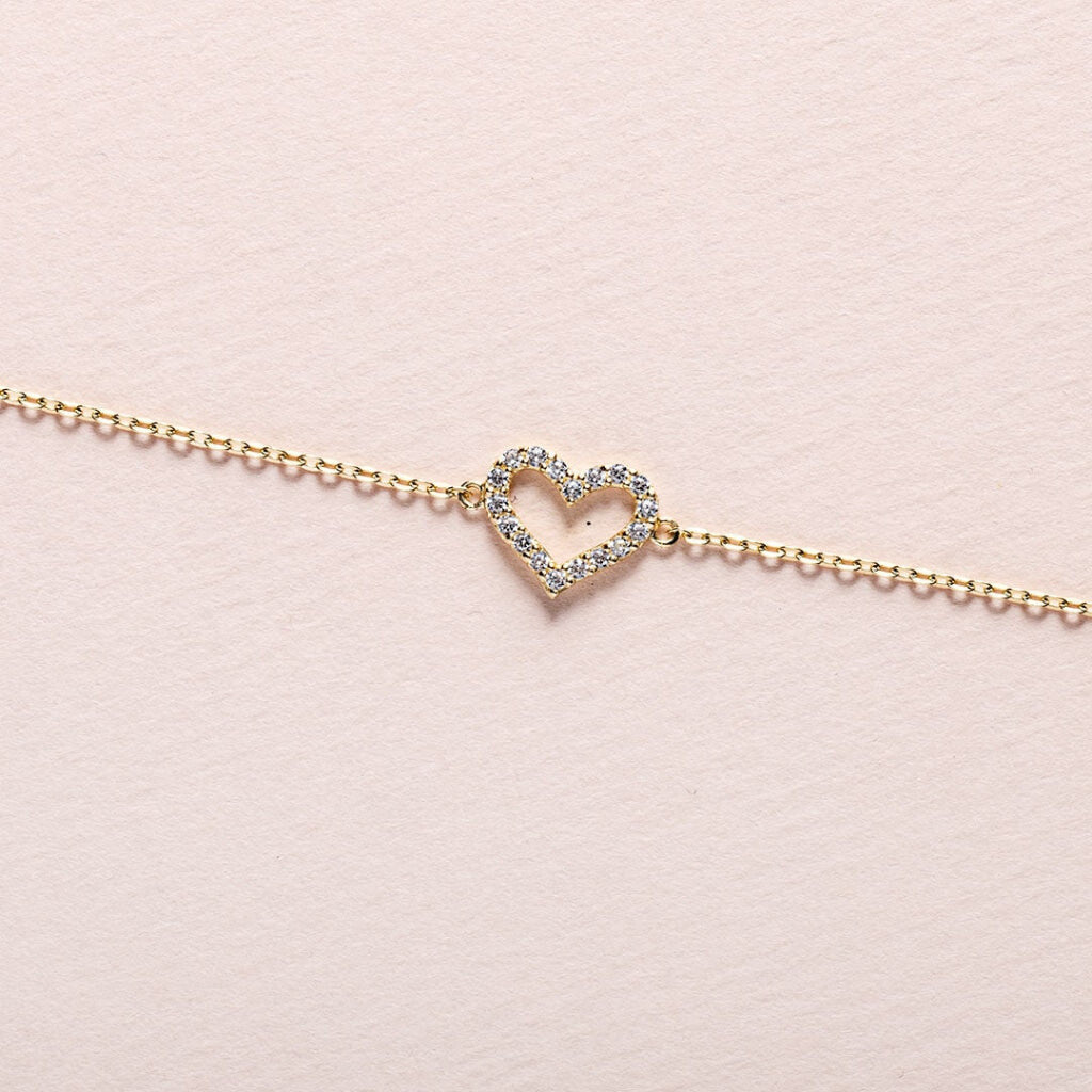 Where the Heart is 9ct gold bracelet