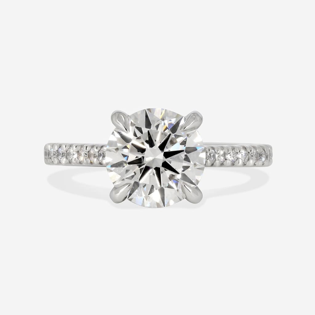 HEPBURN | Round Solitaire Lab Diamond Set in Platinum