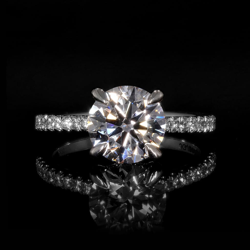 HEPBURN | Round Solitaire Lab Diamond Set in Platinum