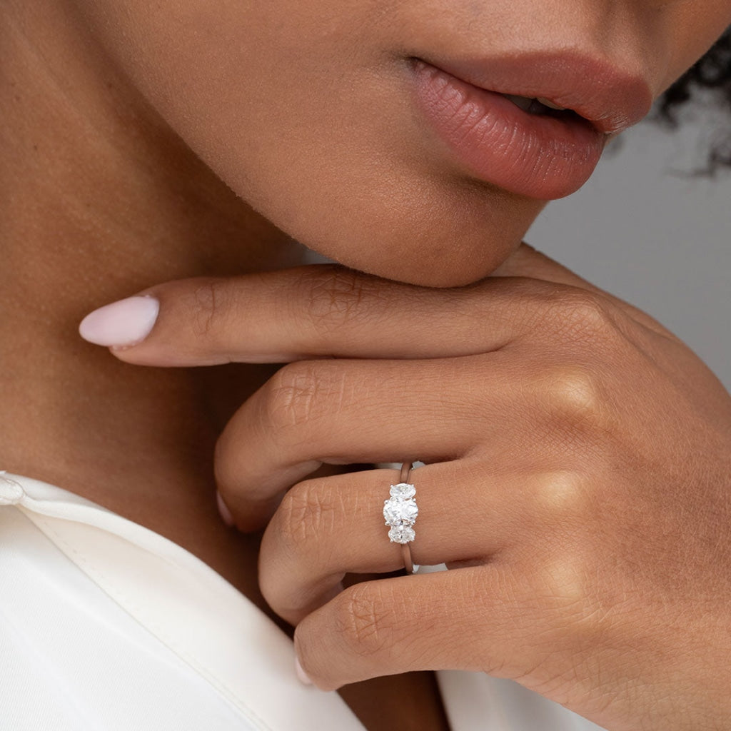 HERA | Diamond Engagement Ring on Model