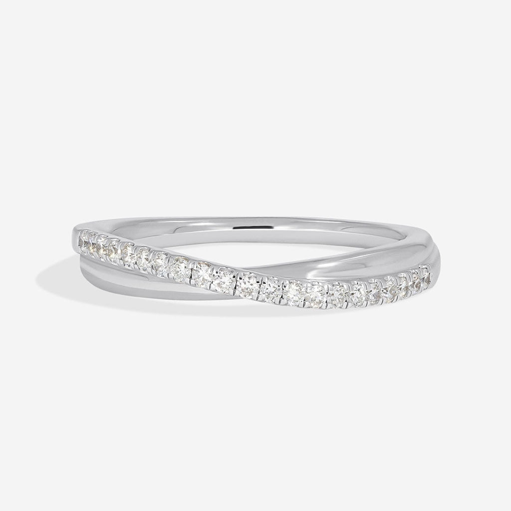 Holland - Diamond crossover wedding ring