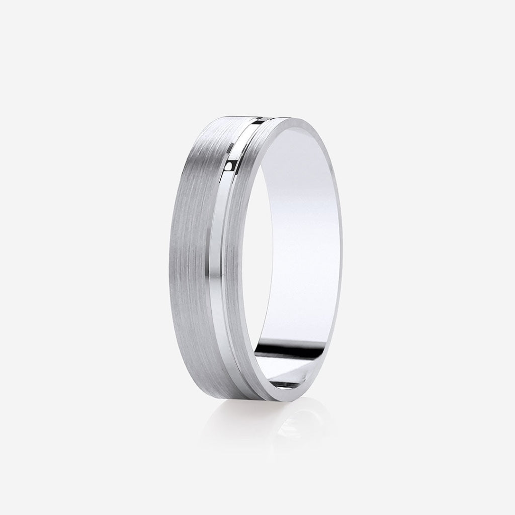 9ct white gold store mens ring