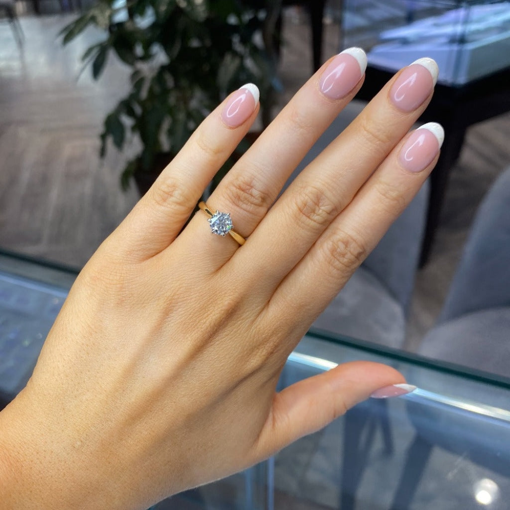Imperial Lab Grown Diamond Engagement Ring on woman's hand