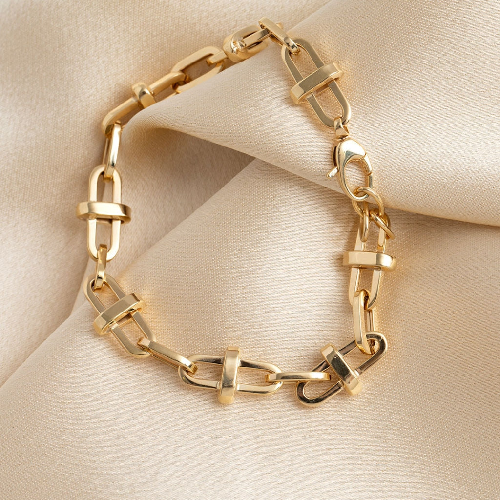 9ct gold link bracelet - photo 6