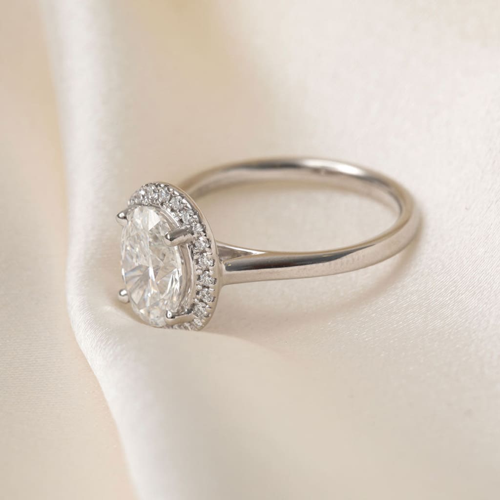 JULIETTE | Oval Halo Lab Grown Diamond Engagement Ring