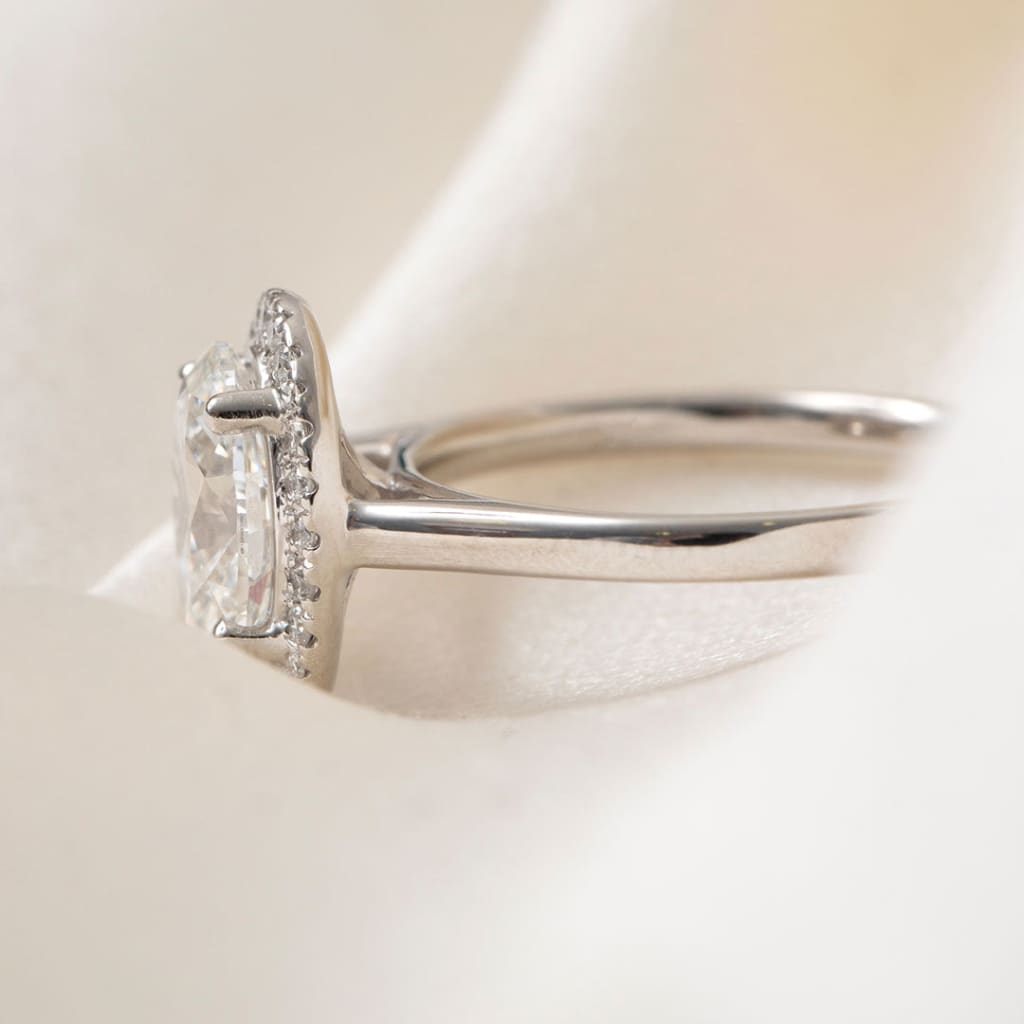 JULIETTE | Oval Halo Lab Grown Diamond Engagement Ring