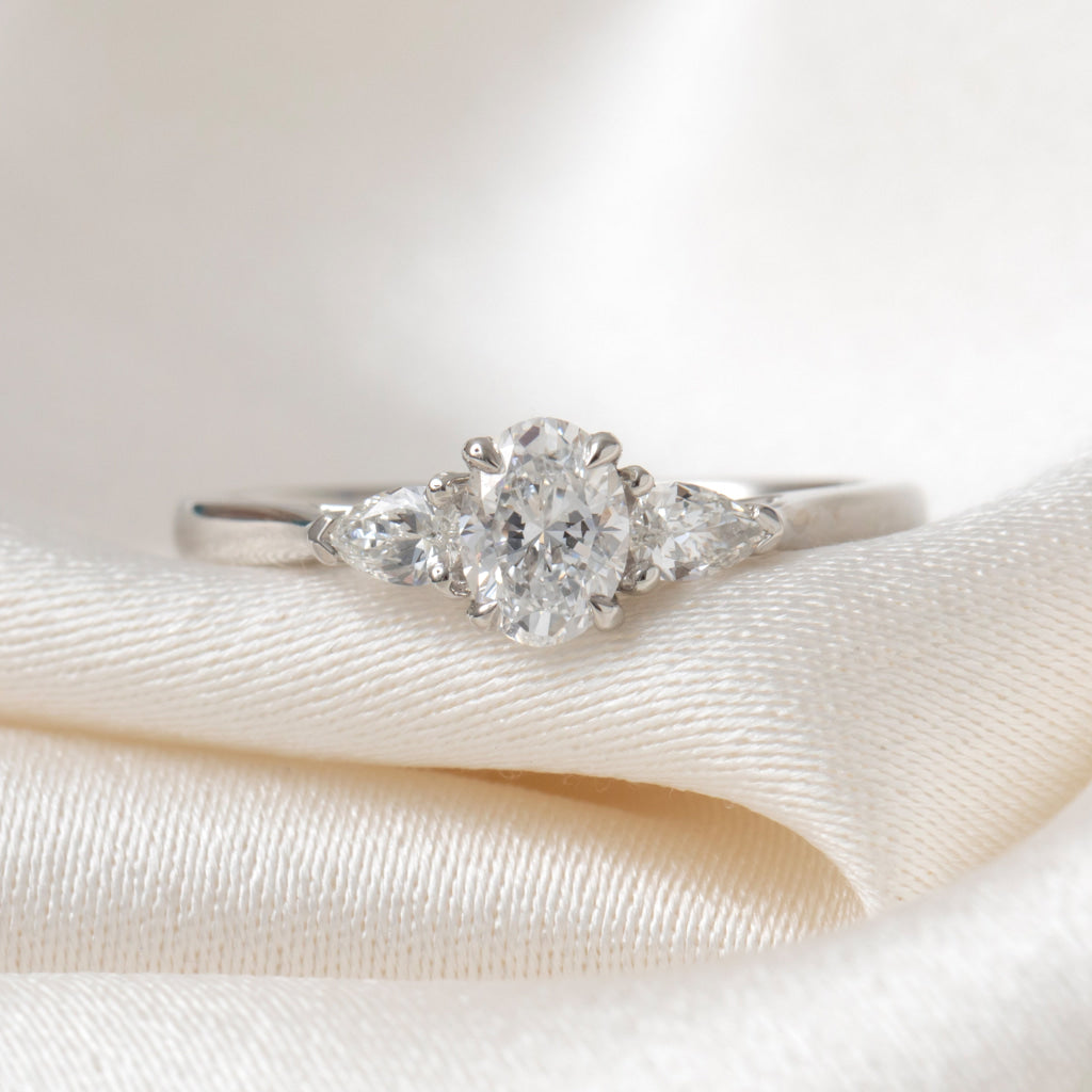 KAI 0.55ct | Oval 3-Stone Diamond Engagement Ring