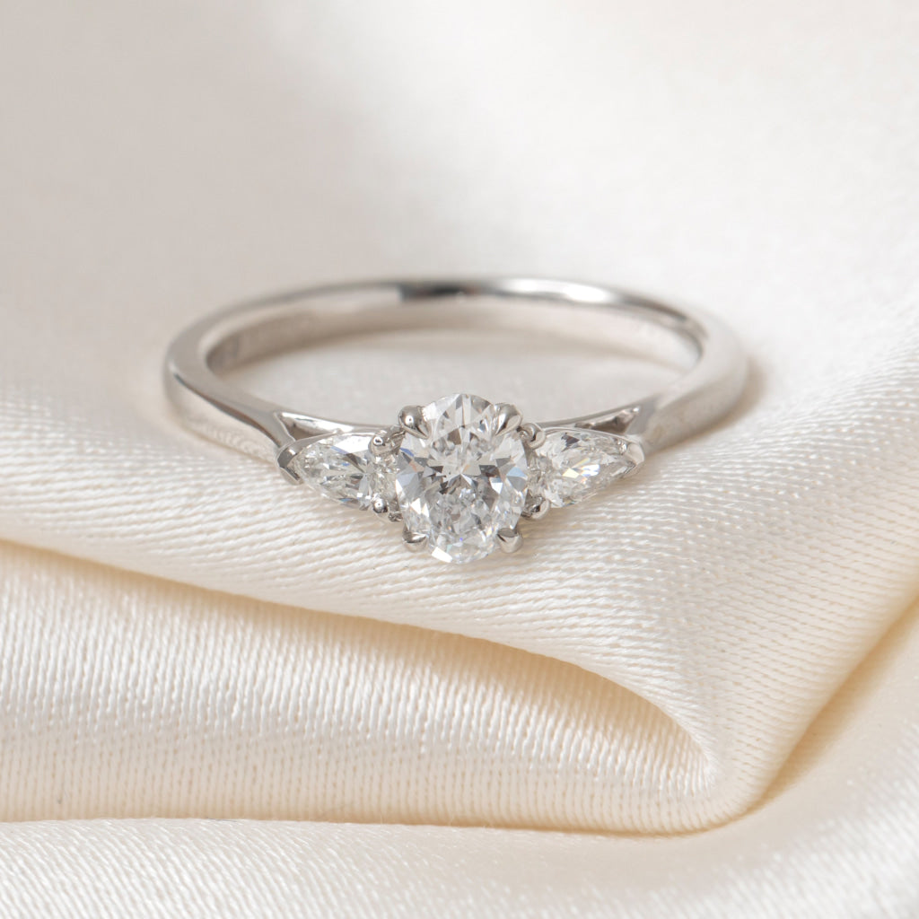 KAI 0.55ct | Oval 3-Stone Diamond Engagement Ring