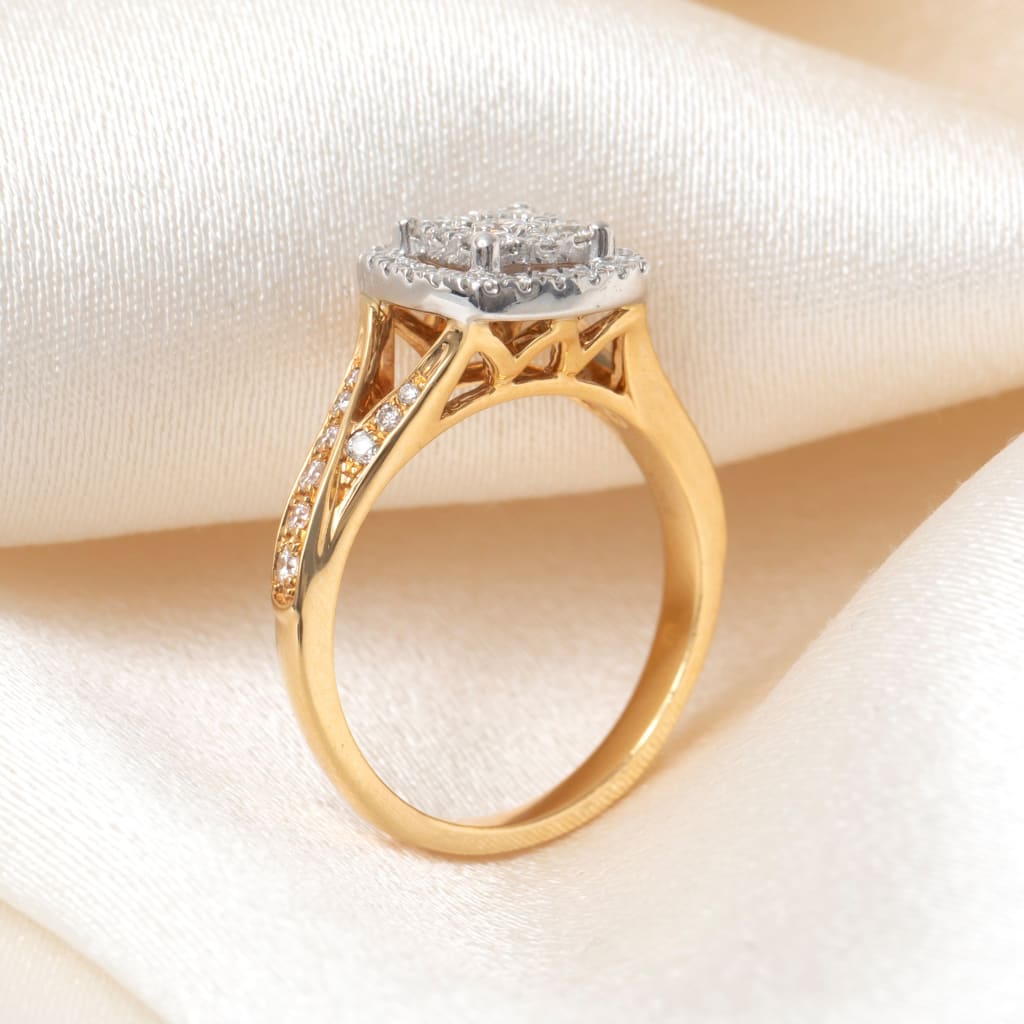 KATIE 0.50ct | Cushion Cluster Diamond Engagement Ring