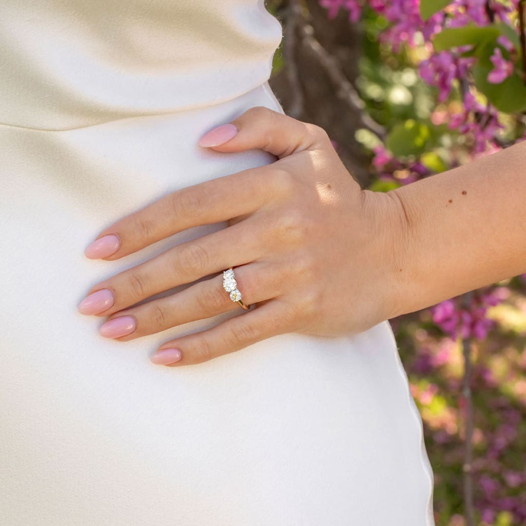 LEXI 1.25ct | Round 3-Stone Diamond Engagement Ring in 18ct