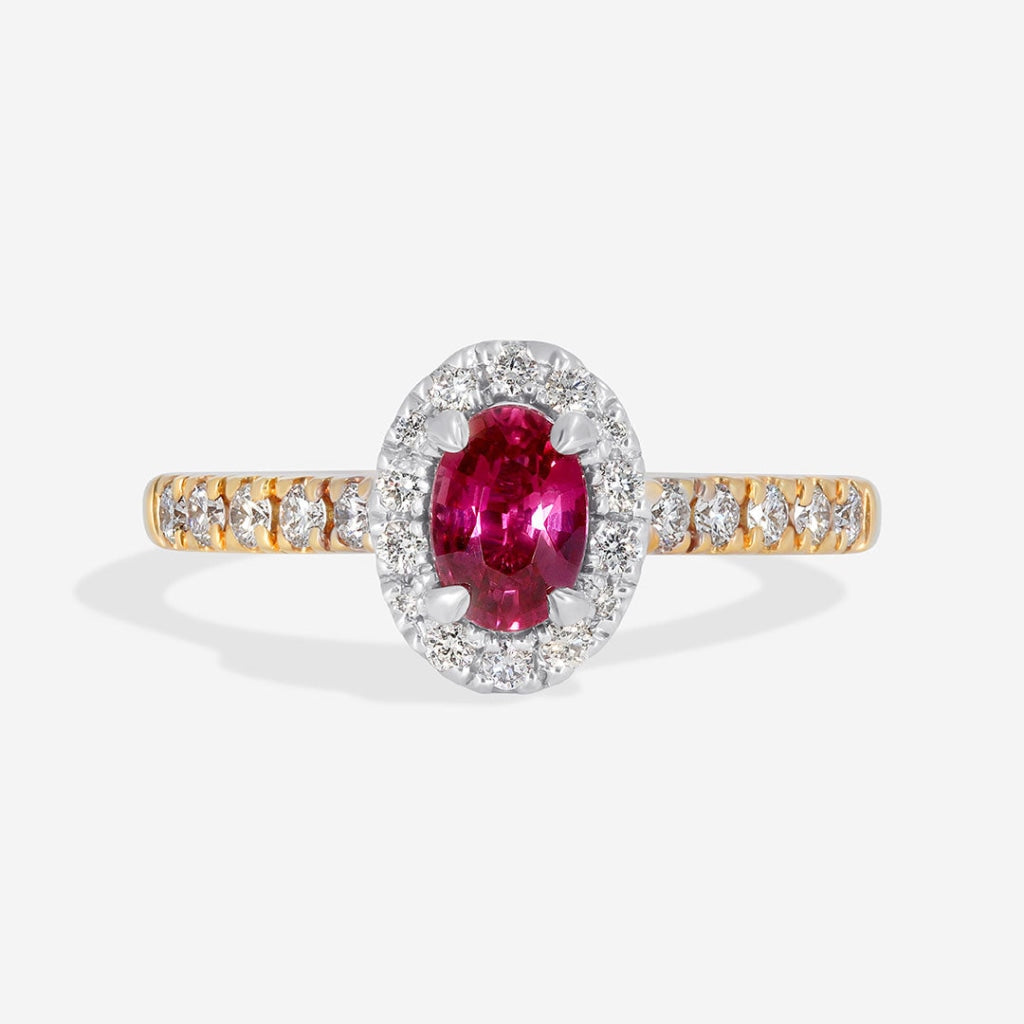 Lisbon 18ct Gold Ruby Diamond Ring