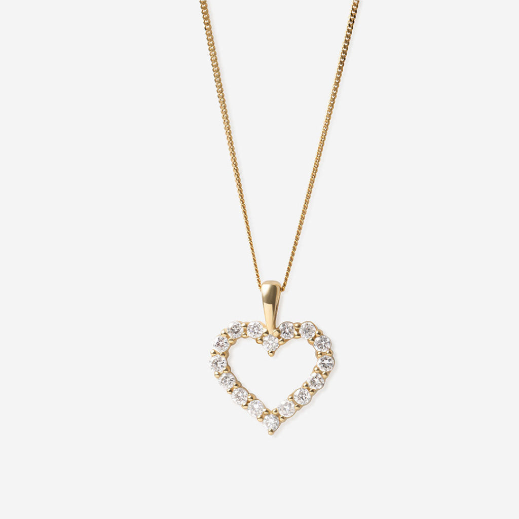 LOVE YOU | Lab Grown Diamond Necklace in 9ct Gold - Necklace