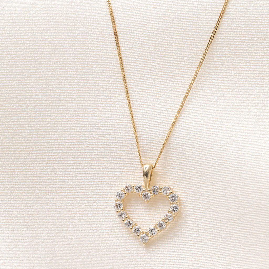 LOVE YOU | Lab Grown Diamond Necklace in 9ct Gold - Necklace