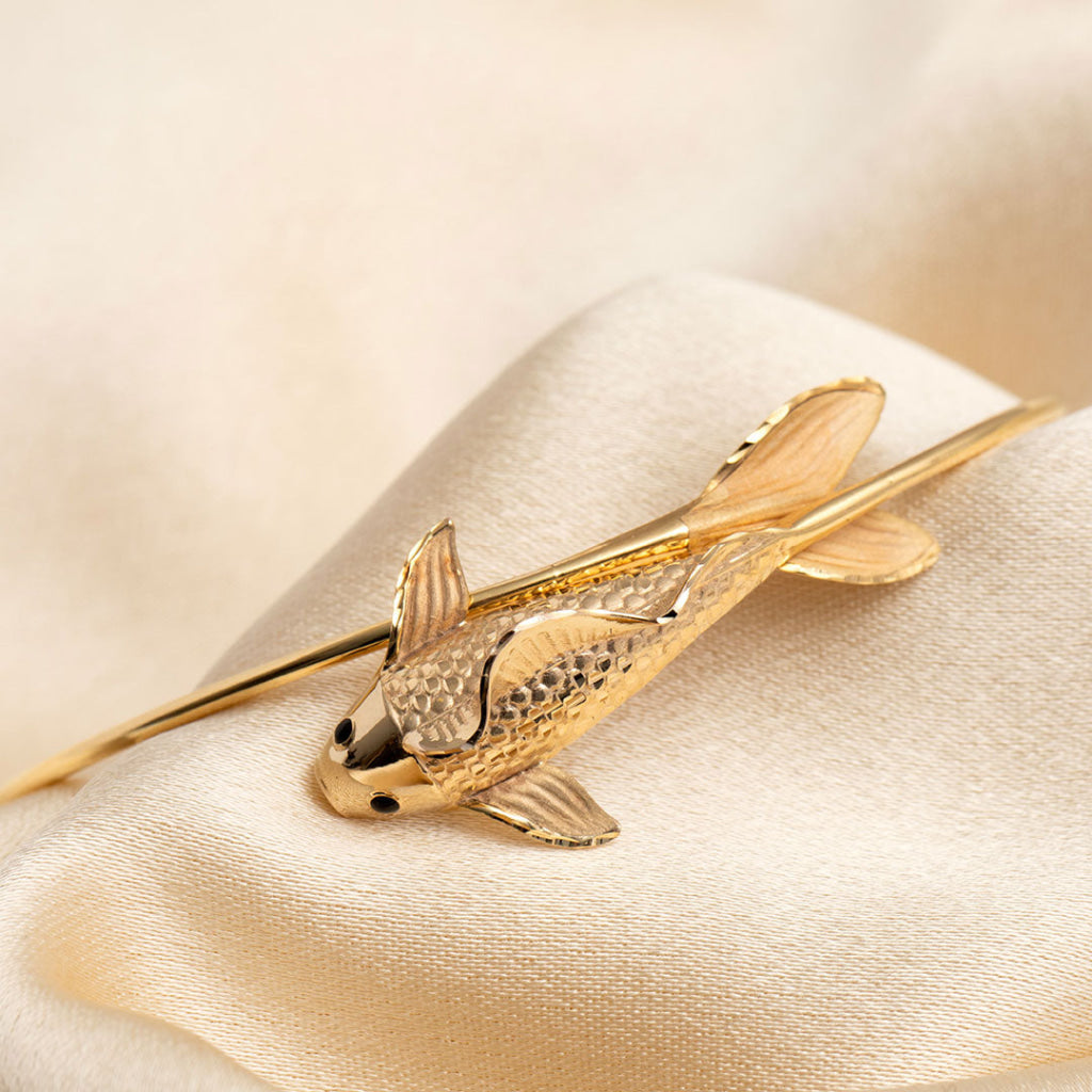 Koi Fish Pendant Fish Bracelet Meaning Lucky Koi Fish Bangle 9ct