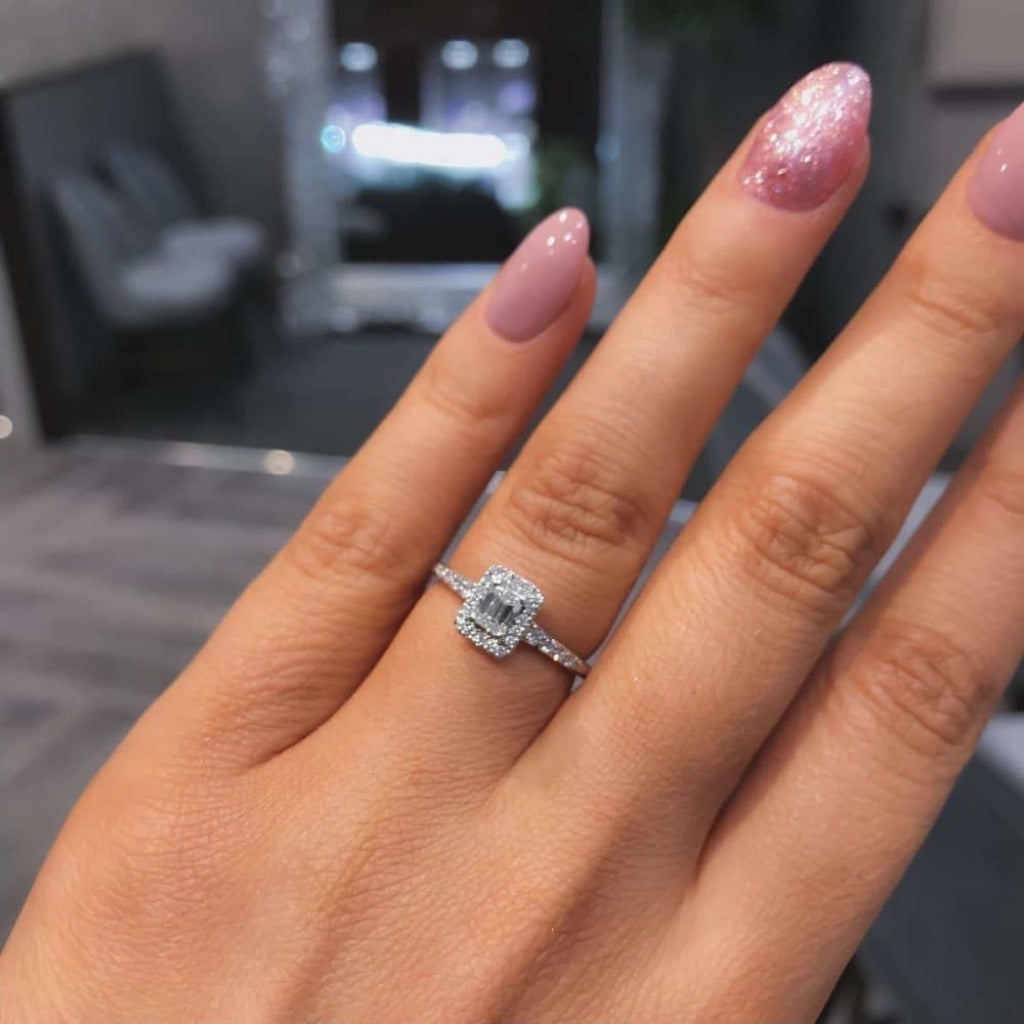 Luna | Diamond Engagement Ring On Womans Hand - Gear Jewellers Dublin