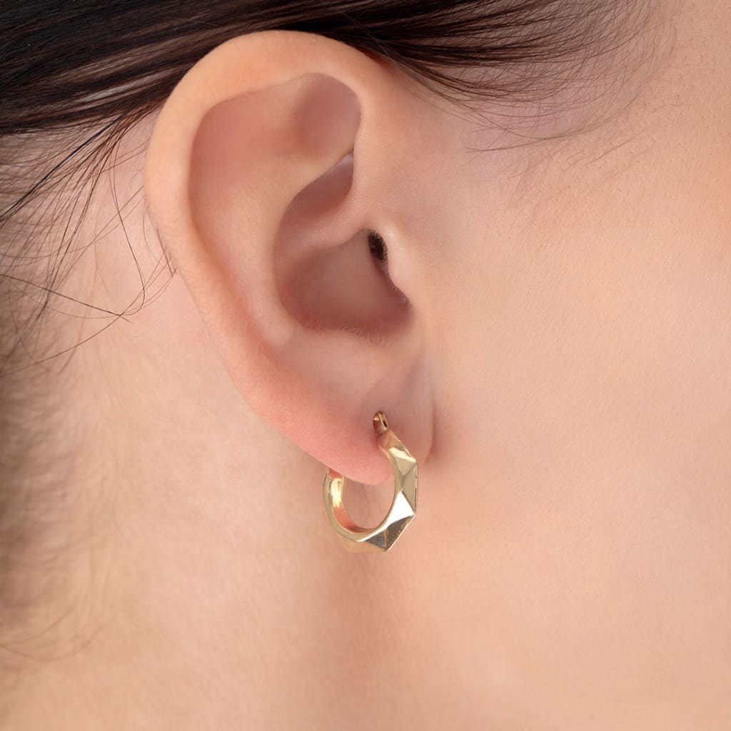Lunula Hoop Earrings - 10mm | 9ct Gold - Earrings