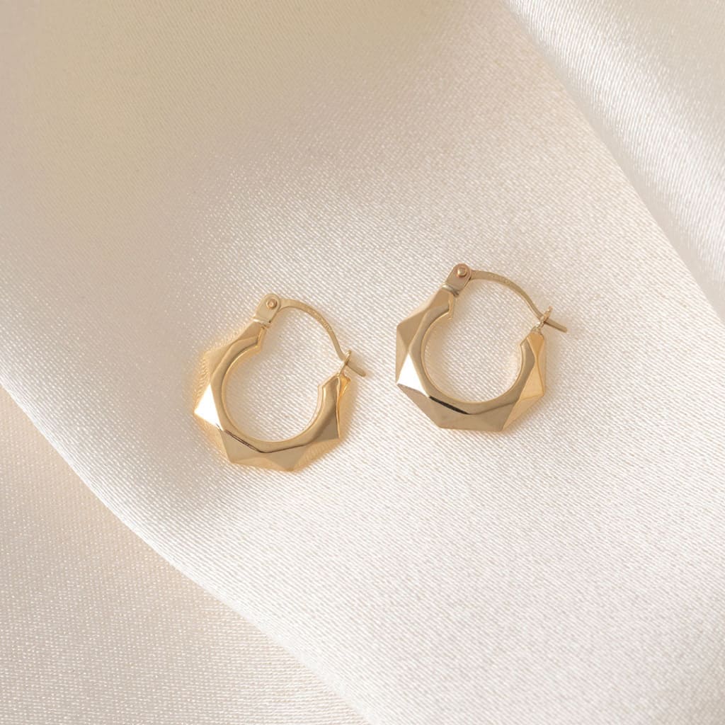 Lunula Hoops Kids Earrings 9ct Gold Gear – Gear Jewellers