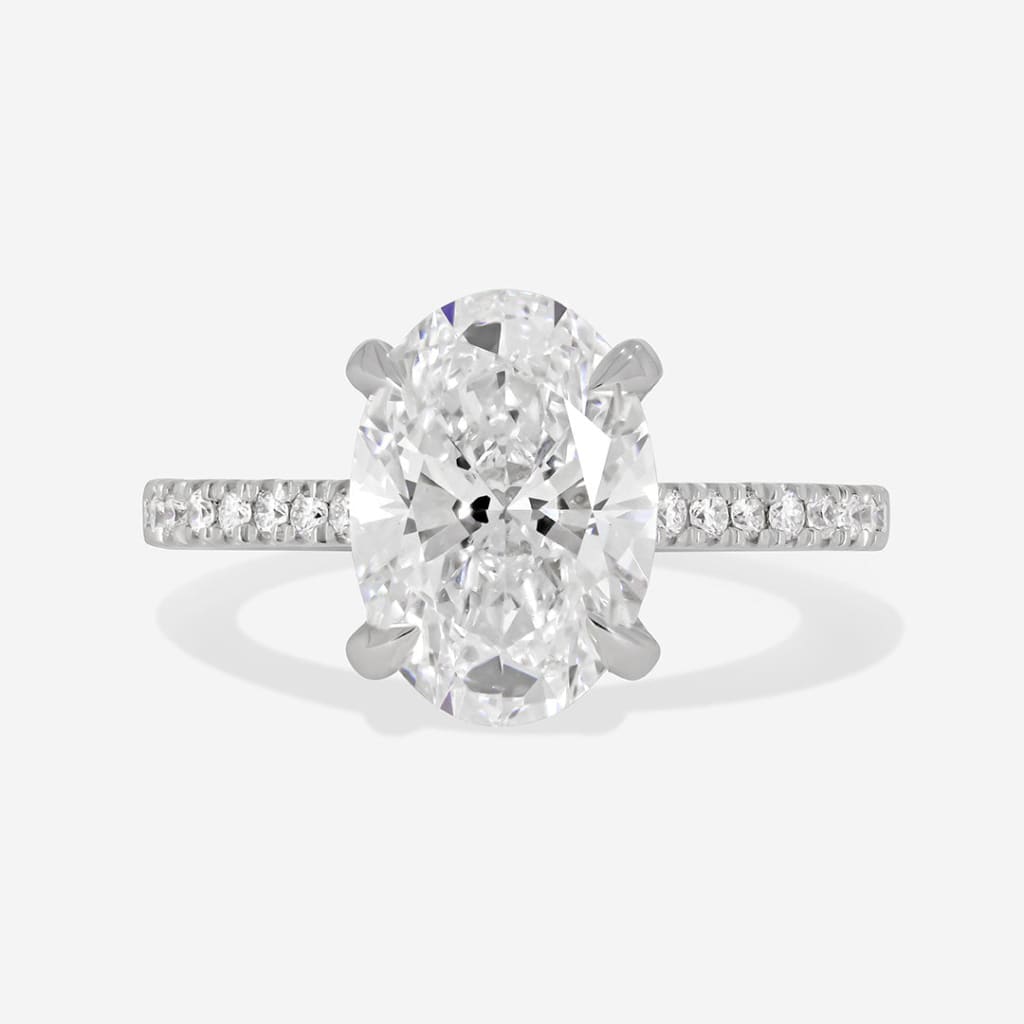 MARILYN 3.25ct | Oval Solitaire Lab Grown Diamond Engagement Ring in Platinum
