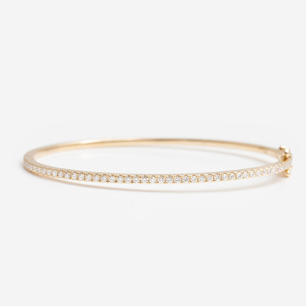 Marina diamond bangle on white background