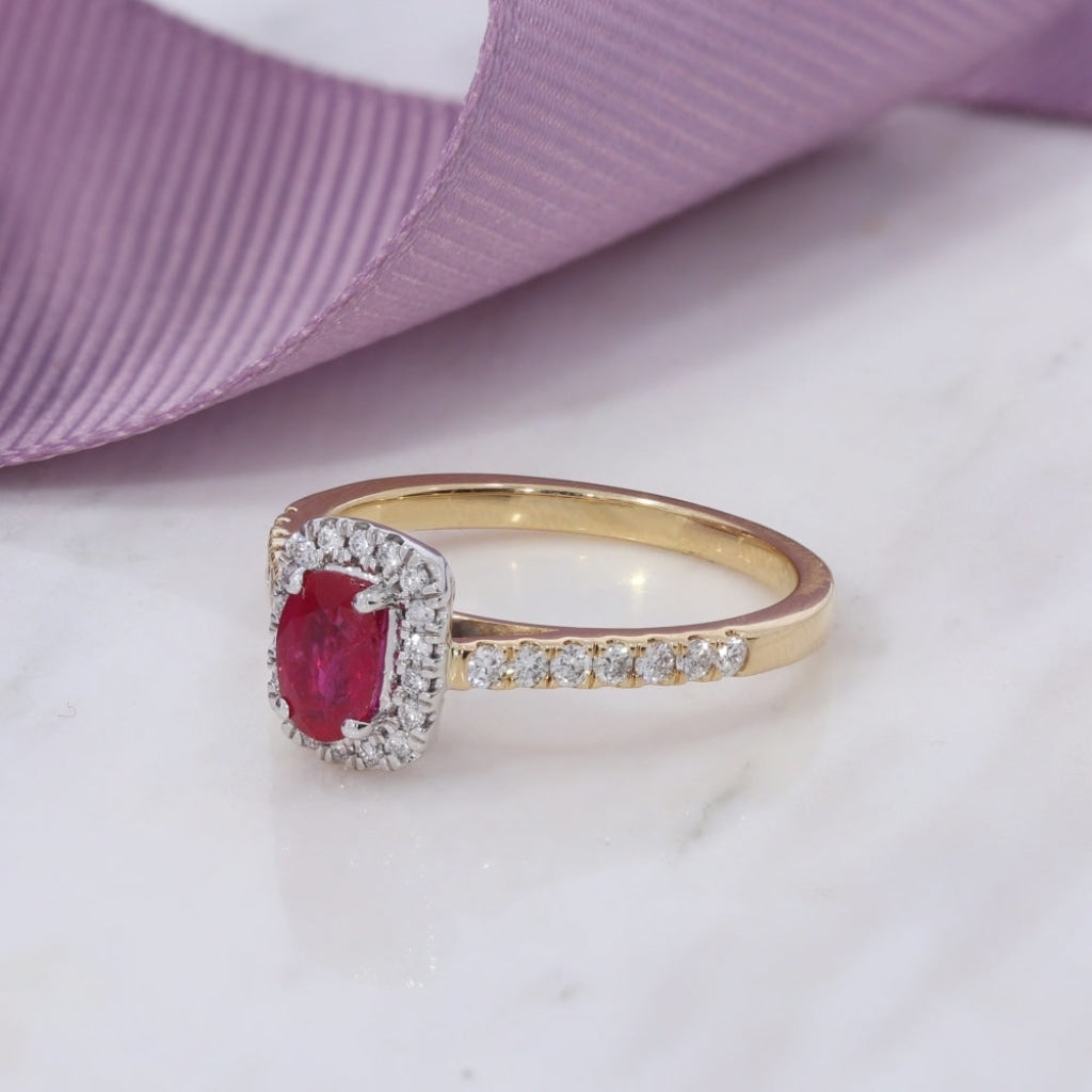 Mila | Ruby Diamond Ring - Rings