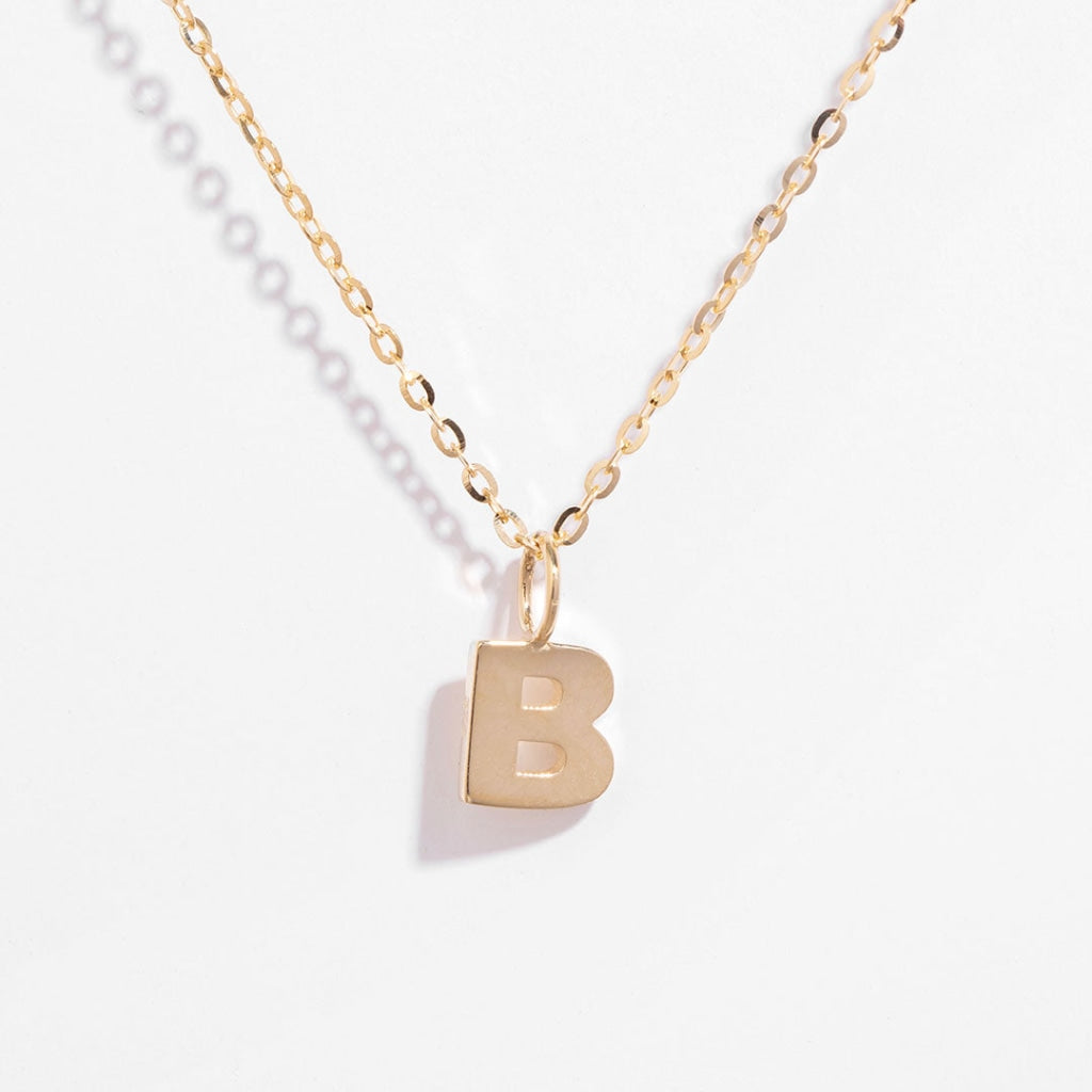 Mini Gold Initial Necklace 9ct Gold Gear Gear Jewellers