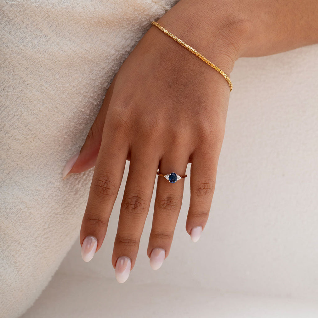 Monica | Sapphire Diamond Ring - Rings