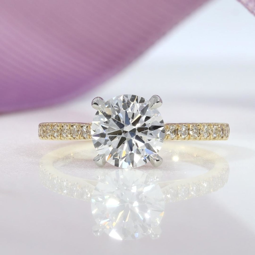 Nessa lab grown diamond solitaire engagement ring